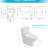 Ceramic Toilet With Powerful Flushing Ability And Lid High Soft-Close Seat - Low Water Absorption