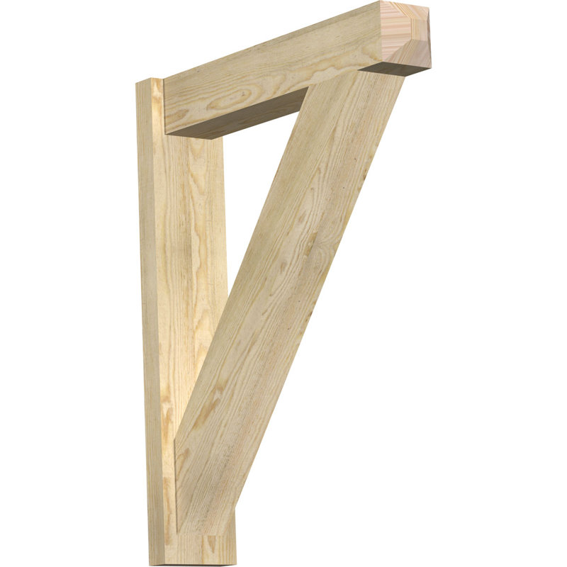 Artisan traditionnel en bois rustique, Sapin Douglas de 6 po (sciage brut), P 28 po x H 34 po