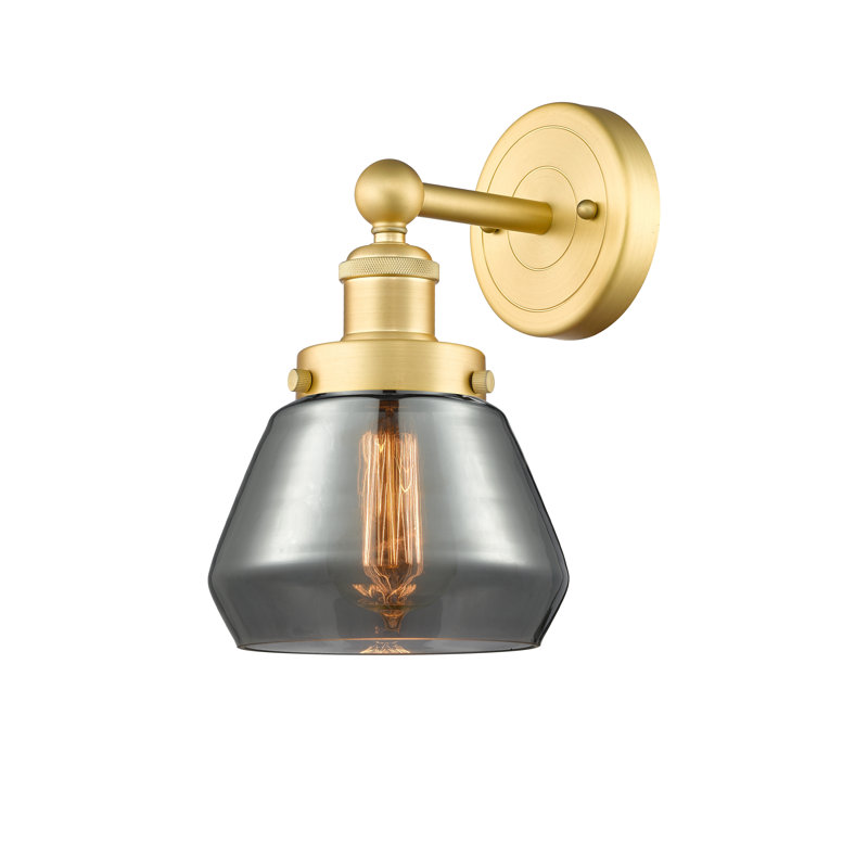 Carrboro Armed Sconce, Plated Smoke, Satin Gold