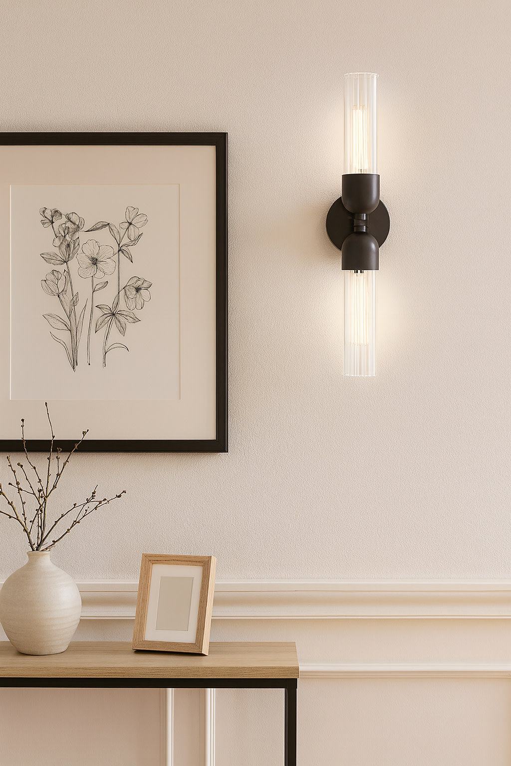 Morant 2-Light Vanity Light, Black