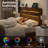 King Bed Frame With Headboard And Footboard, With Under Bed Storage, LED Lights, Charging Station,1200Lbs Capacityall-Metal Support System, No Box Spring Needed, Easy Assembly,Rustic Brown-855985207-855985205
