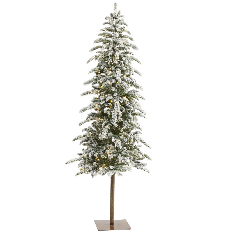 Lighted Artificial Pine Christmas Tree, 6.5' H