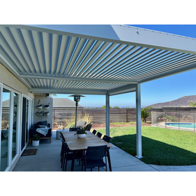 Pergola à auvent motorisée en aluminium