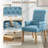 Tufted Upholstered High Back Dining Armchair, Linen-1544929039