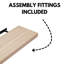 Floating Shelf Wall Shelf Kit, Foiled Finish-10343153-10343155