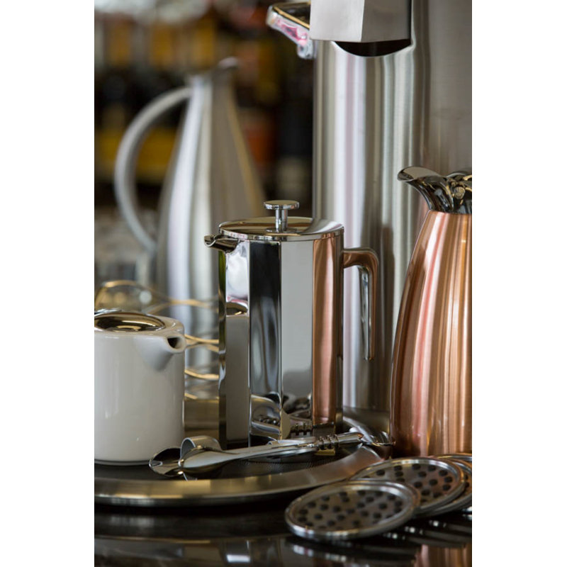 Service Ideas Stainless Steel French Press Coffee Maker, 27 oz.