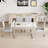 4 - Person Dining Set, Modern Rectangular Dining Table Set with 4 Luxury Faux Leather Dining Chairs-360946216-360946218