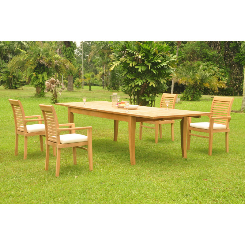 Ensemble repas 5 pièces teck Travon, 4