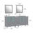 Brescia 84" Double Sink Freestanding Bathroom Vanity with Ceramic Top and Matching Mirrors-27042738