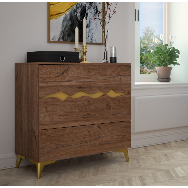 Biola 3 - Drawer Rectangle Accent Chest