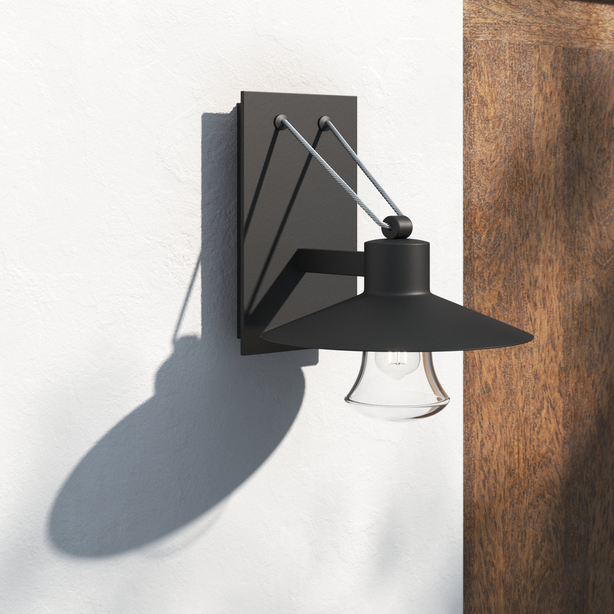 Saheli Single Light Bell Outdoor Aluminum LED Wall Light, 13.5" H x 10" W x 11.5" D
