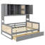 Lit de jour polyvalent en bois avec 2 tiroirs, une armoire et une tablette-1056522110-1056522107