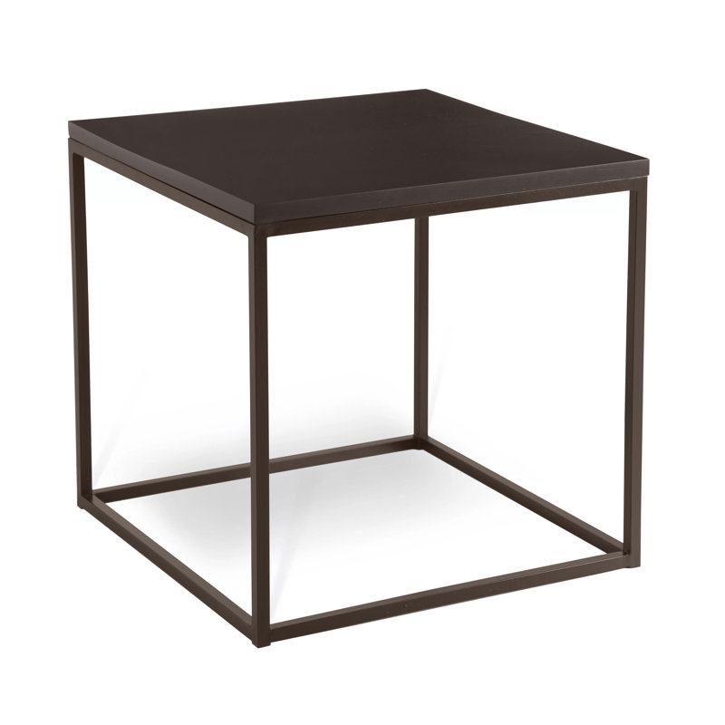 Chaplin Solid Wood End Table, Glazed Hudson, Raven
