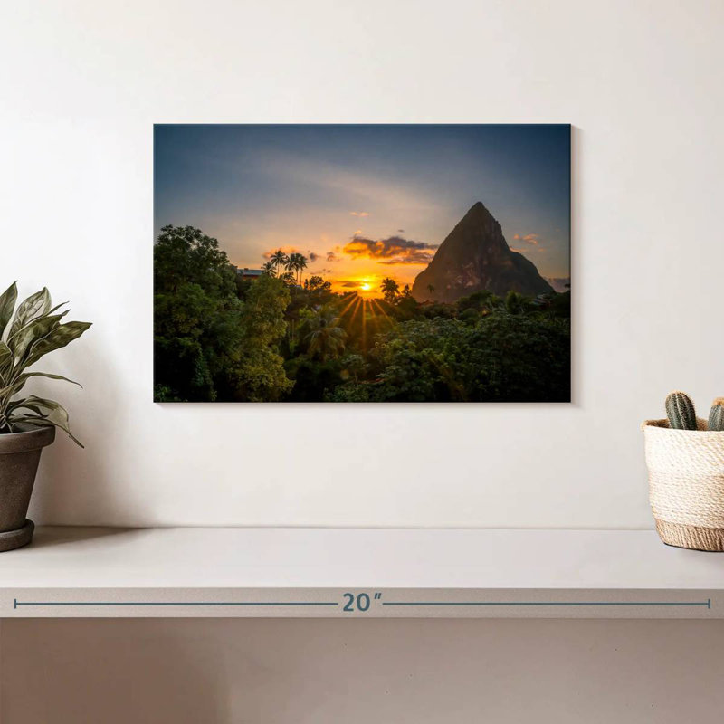 Nicci Pitons At Sunrise, 8" H x 12" W