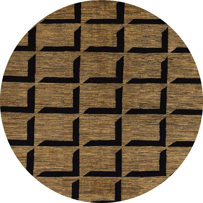 Tapis abstrait moderne 1691, Rond 3 pi