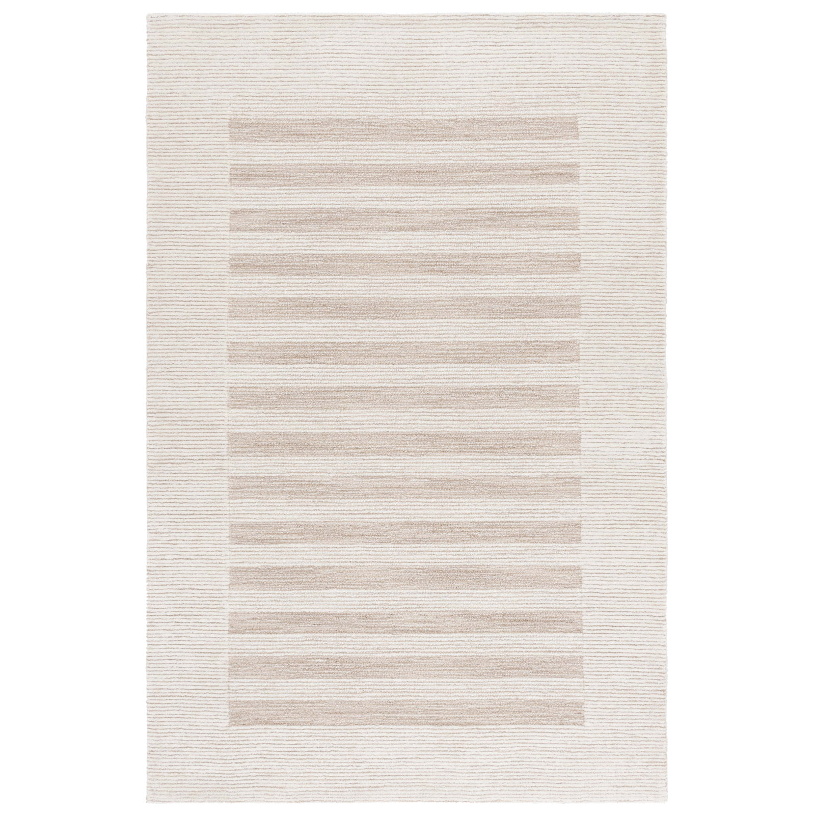 Hand-Tufted Striped Wool Rug, Rectangle 4' x 6'