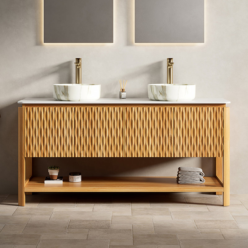 Meuble-lavabo de salle de bain, 60" W