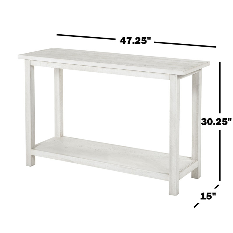 Console de canapé en bois, blanc, White