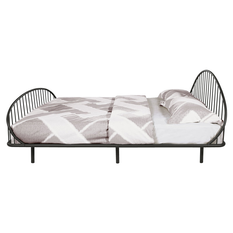Anguilla Arched Metal Platform Bed, Queen, Black