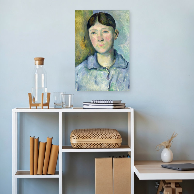 Portrait de Madame Cézanne, 1885-1890, estampe d'art mural contemporain abstrait impressionniste, H 18 po x l 12 po