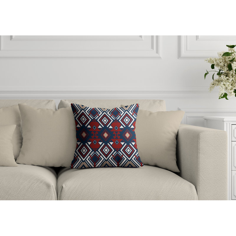 Housse et insert de coussin extérieur d'extérieur, Rouge, L 17 po x H 17 po