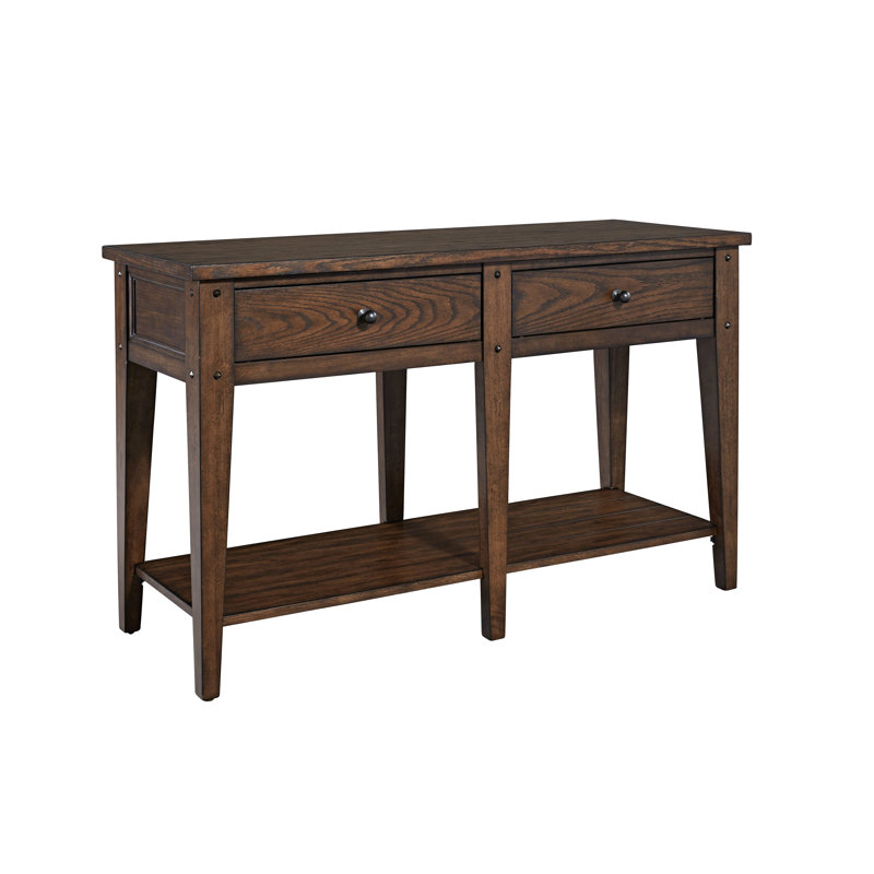 Laron Sofa Table w/ Tapered Legs, Brown