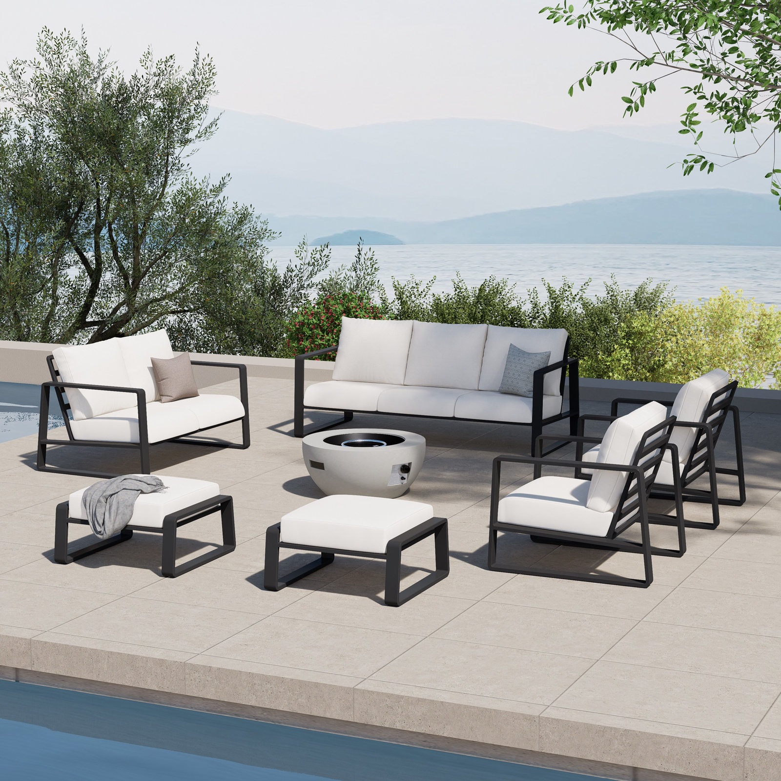 Leanna 7-Person Complete Patio Set
