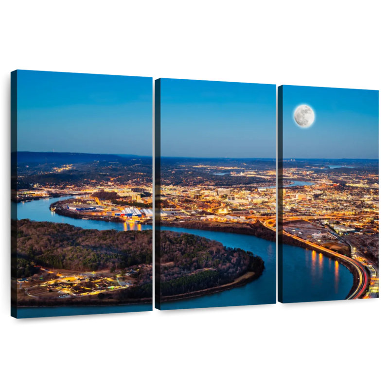 Rorry Moon Over Chattanooga, 28" H x 45" W