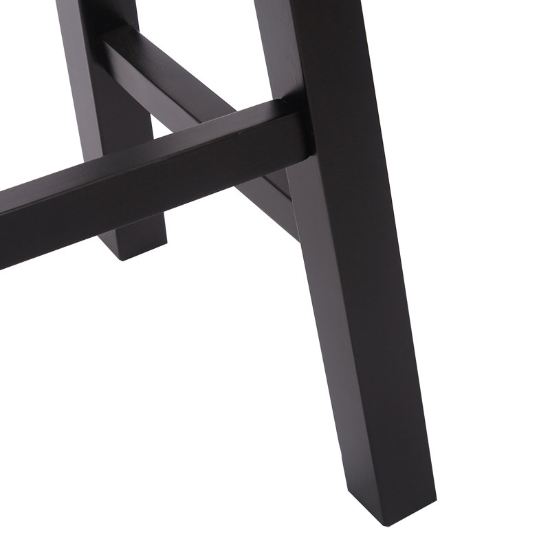 Solid Wood Counter Stool, Bar Stool (29” Seat Height), Black