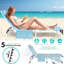 Chaise de bronzage pliante robuste 4 en 1, méridienne de patio réglable d'une capacité de 500 lb, portable pour la maison, le jardin, la plage, le camping et les bains de soleil