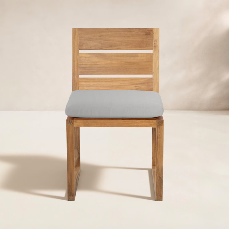 Chaise de terrasse avec coussin Uvita, Granit