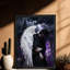 «Black Falled Vintage Fallen Angel Wall Art», impressions de style rétro-1946671456
