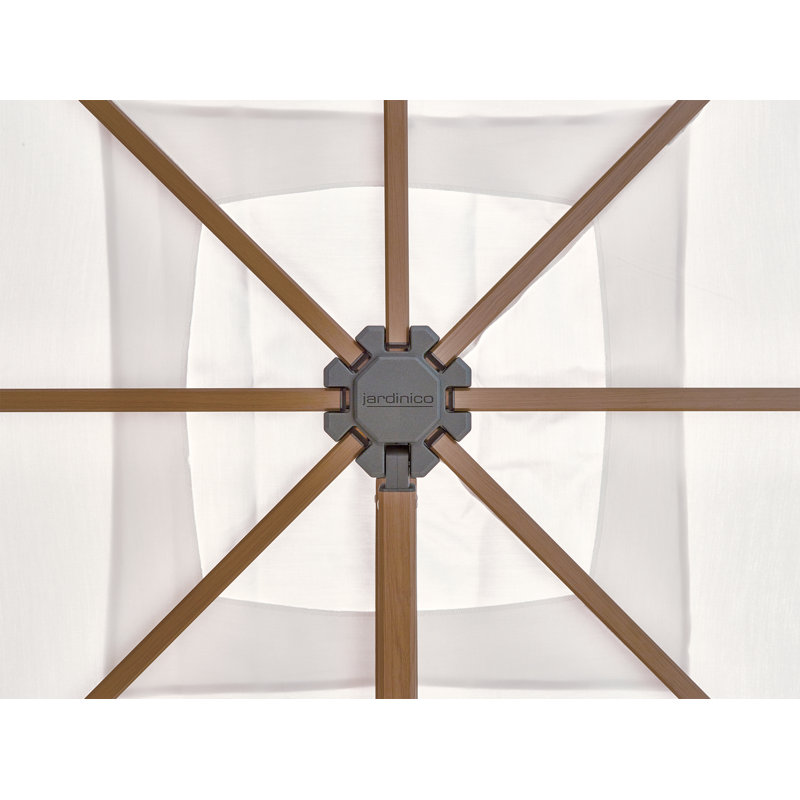 216'' W Sunbrella® Cantilever Umbrella, Alu Teak, Natté White