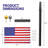 25 Ft. Aluminum Telescoping Flagpole With U.S. Flag And Handcrafted Golden Top Finial
