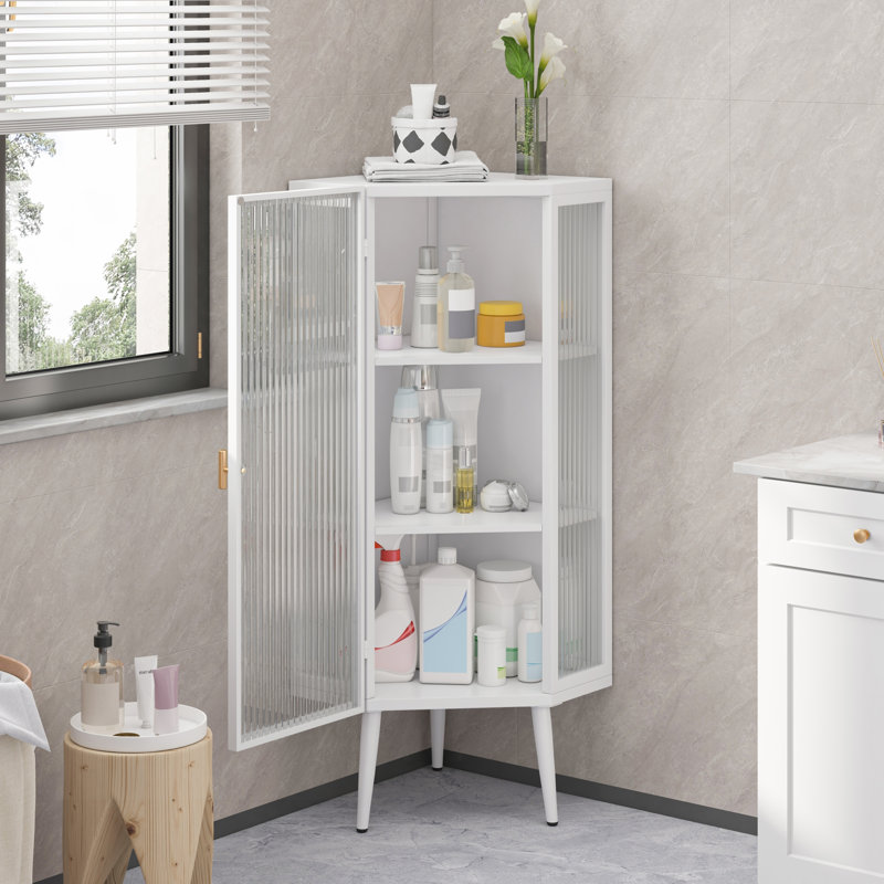 Glass Freestanding Bathroom Shelves