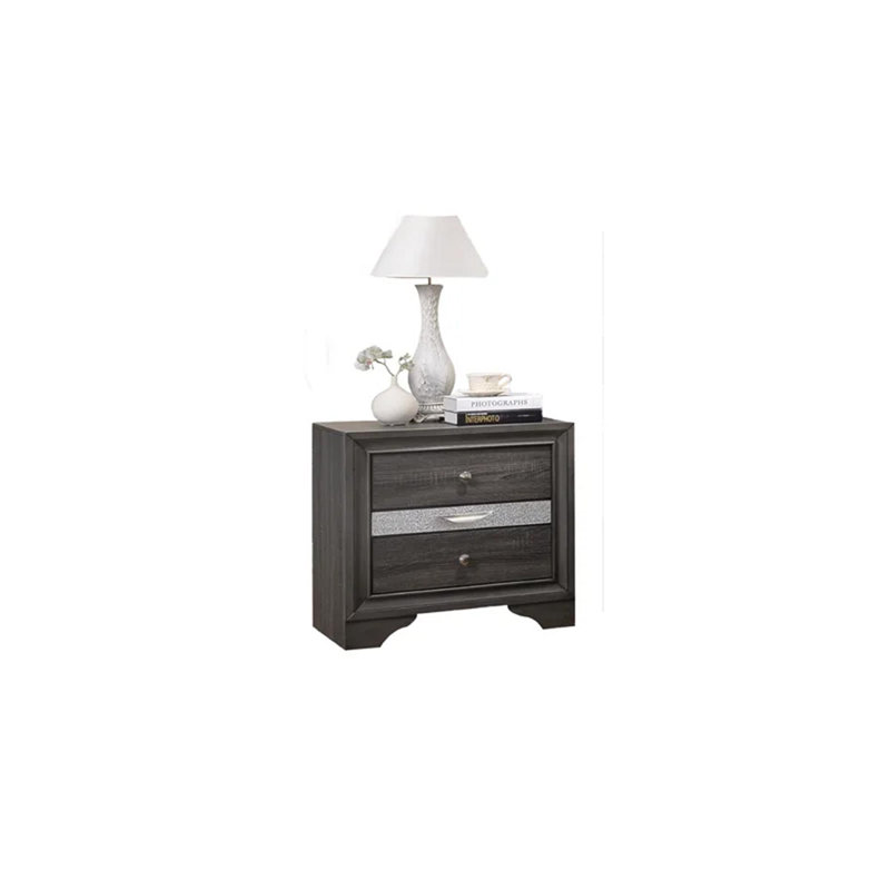 Table de chevet Matrix - gris, Gris