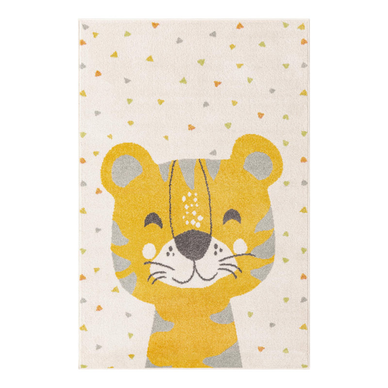 Whimsy Kids Geometric Polypropylene Plastic Rug, Rectangle 3'11" x 5'11"