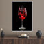 Impression sur toile Elegant Red Wine Glass - Modern Bar Decor, 1P WhiteFramedCanves