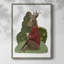 Latte Moose in Sweater Framed Print - Solid Wood-1692435057