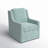 Harris 28.5" W Upholstered 360° Swivel Armchair with Curved Arms & Removable Cushion, Dusty Aqua Chevron-271305782