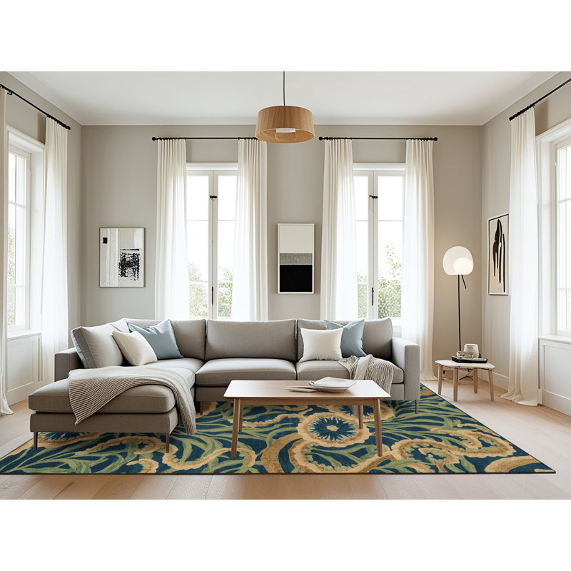 Tapis gris lavable à la machine, Rectangulaire 8 pi x 10 pi