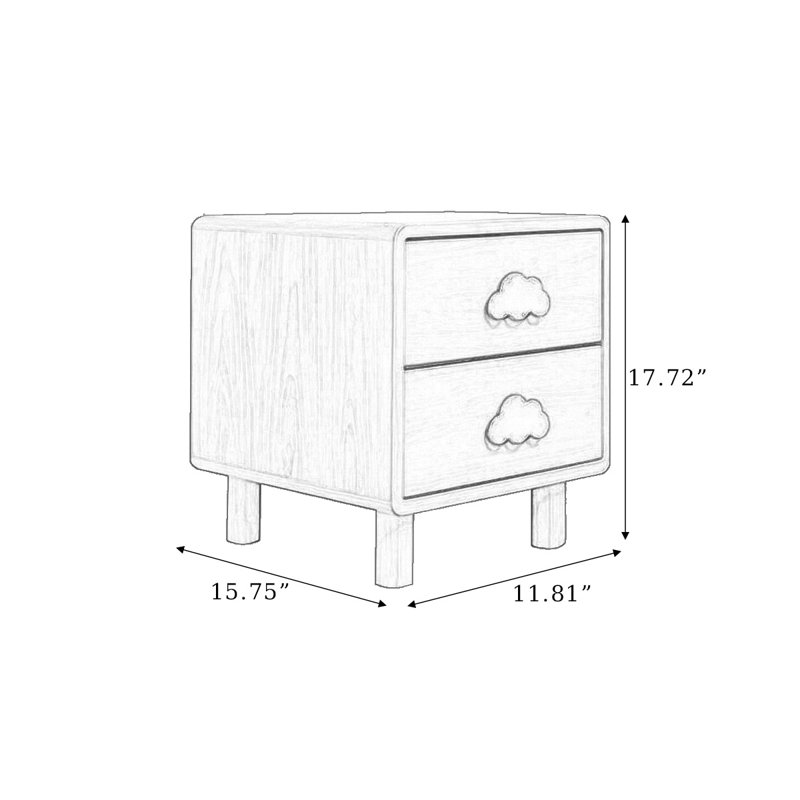 Table de bout Modern, H 17,72 po x l 11,81 po x P 15,75 po