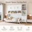 Lit escamotable mural blanc multifonctionnel avec tiroirs de garde-robe intégrés et mobilier de chambre caché