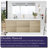 Leeara 60'' Single Sink Wall Mounted Bathroom Vanity with Resin Top-1405140216
