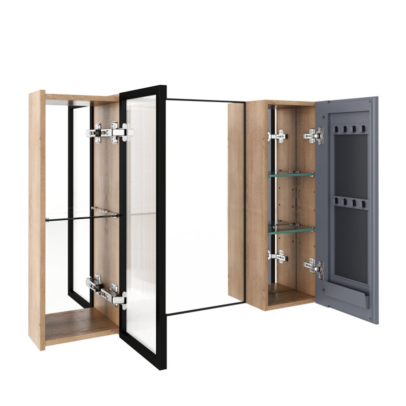 Armoire de salle de bain avec miroir et rangement