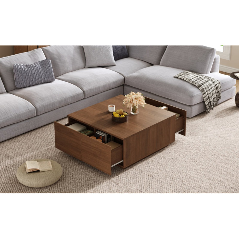 Coffee Table With Storage, Walnut
