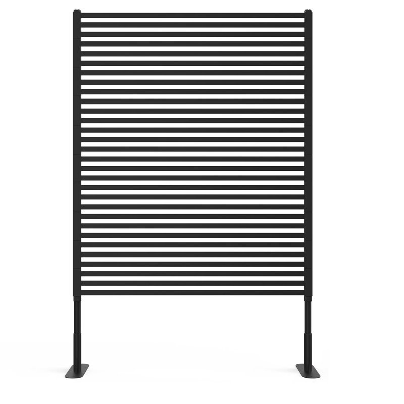 Panneau d'intimité 47 po x 71 po en métal, paravent autoportant résistant à la rouille pour patio, jardin et balcon