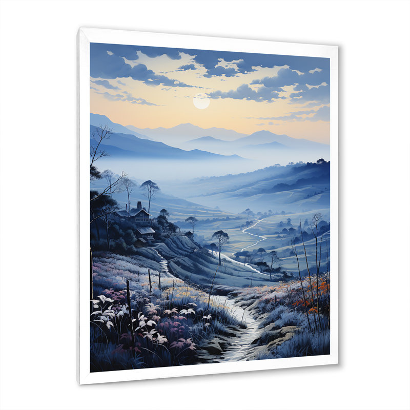 Brinckerhoff Countryside Misty Dawn An I - reproduction d'art, Cadre photo blanc, H 44 po x l 34 po x P 1,5 po