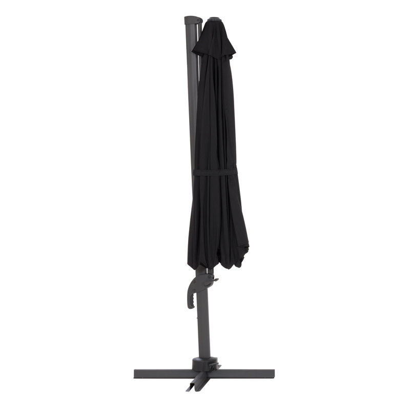 Parasol porte-à-faux octogonal de 11,3 pi Gribble, Noir
