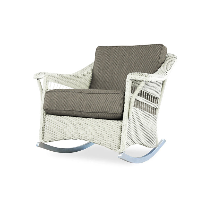 Nantucket Outdoor Rocker Chair, Bright Side Fog, Ivory
